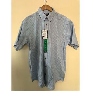 Kirkland Men’s Green and Blue Short Sleeve Button Down Top Size XL